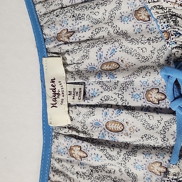 Hayden Los Angeles Mosiac Peasant Mini Dress - Picture 4 of 12